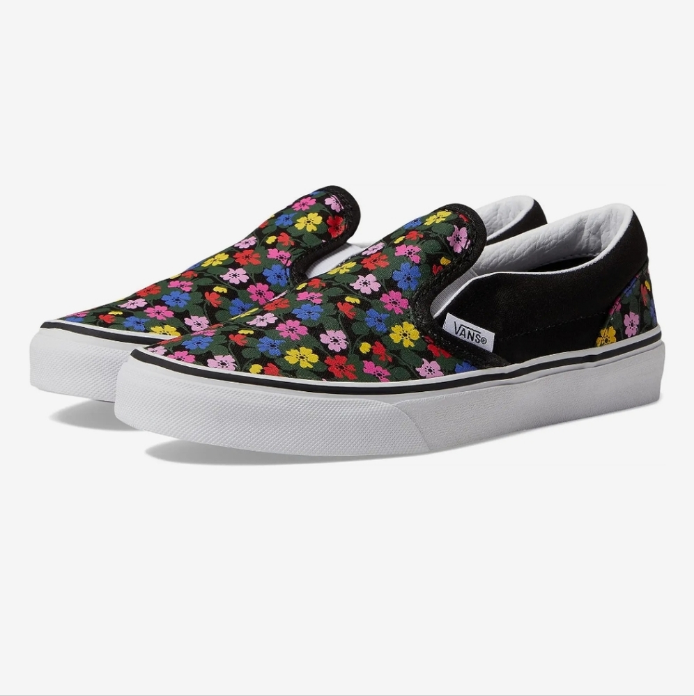 Kids Vans Floral Slip Ons